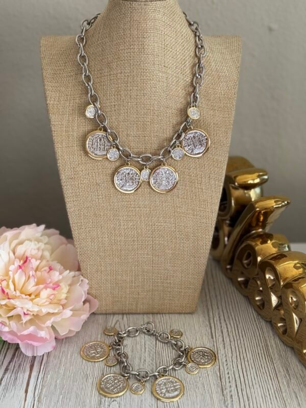 Conjunto Collar y pulsera Moneda - Image 5