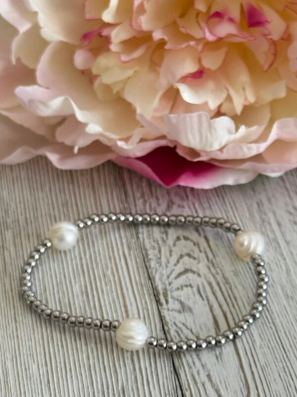 Pulsera Perlas Elegantes Plateada